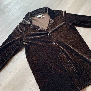 **SOLD**Velvet Leopard Top